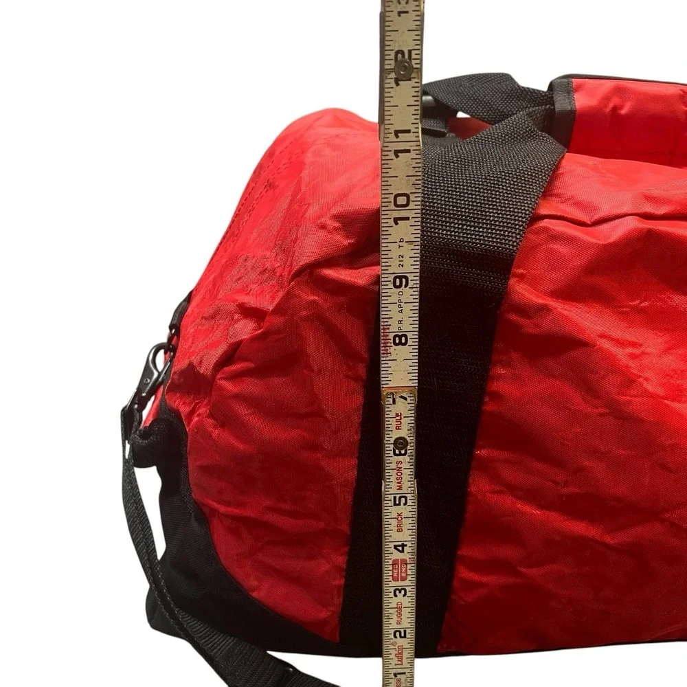Vintage Toyota Genuine Parts Duffel Bag Red Travel Gym Shoulder Weekend OEM TRD